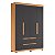 Guarda Roupa  4 Portas Doble Freijo / Titanium - Albatroz - Imagem 1