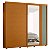 Guarda Roupa 2 Portas Acacia Cinamomo / Off White Flex - Imagem 6