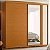 Guarda Roupa 2 Portas Acacia Cinamomo / Off White Flex - Imagem 2