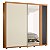 Guarda Roupa 2 Portas Acacia Freijo / Off White Flex - Imagem 1