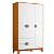 Guarda Roupa 3 Portas Ipe Cinamomo / Branco - Albatroz - Imagem 1