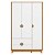 Guarda Roupa 3 Portas Ipe Cinamomo / Branco - Albatroz - Imagem 2