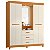 Guarda Roupa 4 Portas Agata Cinamomo / Off White - Albatroz - Imagem 1