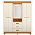 Guarda Roupa 4 Portas Agata Cinamomo / Off White - Albatroz - Imagem 3