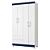 Guarda Roupa 4 Portas Ambar Branco Quadriflex - Albatroz - Imagem 2