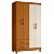 Guarda Roupa 4 Portas Ambar Cinamomo / Off White - Albatroz - Imagem 1