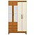 Guarda Roupa 4 Portas Ambar Cinamomo / Off White - Albatroz - Imagem 3