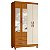Guarda Roupa 4 Portas Ambar Cinamomo / Off White - Albatroz - Imagem 1