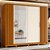 Guarda Roupa 4 Portas Jacaranda Cinamomo / Off White - Imagem 2