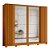 Guarda Roupa 4 Portas Jacaranda Cinamomo / Off White - Imagem 3