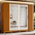 Guarda Roupa 4 Portas Jacaranda Cinamomo / Off White - Imagem 2