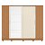 Guarda Roupa 4 Portas Jacaranda Freijo / Off White - Imagem 4