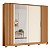 Guarda Roupa 4 Portas Jacaranda Freijo / Off White - Imagem 6