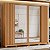 Guarda Roupa 4 Portas Jacaranda Freijo / Off White - Imagem 1