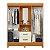Guarda Roupa 4 Portas Mobi Capelinha Cinamomo / Off White - Imagem 4