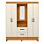 Guarda Roupa 4 Portas Mobi Capelinha Cinamomo / Off White - Imagem 3
