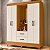 Guarda Roupa 4 Portas Mobi Capelinha Cinamomo / Off White - Imagem 2