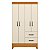 Guarda Roupa 4 Portas Mobi Cinamomo / Off White - Albatroz - Imagem 3