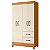 Guarda Roupa 4 Portas Mobi Cinamomo / Off White - Albatroz - Imagem 1