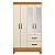 Guarda Roupa 4 Portas Mobi Cinamomo / Off White - Albatroz - Imagem 3