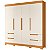 Guarda Roupa 4 Portas Vivacce Cinamomo / Off White - Imagem 1