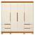 Guarda Roupa 4 Portas Vivacce Cinamomo / Off White - Imagem 3