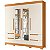 Guarda Roupa 4 Portas Vivacce Cinamomo / Off White - Imagem 1