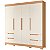 Guarda Roupa 4 Portas Vivacce Freijo / Off White - Imagem 1
