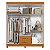 Guarda Roupa 6 Portas Ambar Cinamomo / Off White - Albatroz - Imagem 4