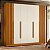 Guarda Roupa 6 Portas Deville Cinamomo / Off White - Imagem 2