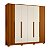 Guarda Roupa 6 Portas Deville Cinamomo / Off White - Imagem 1