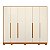 Guarda Roupa 6 Portas Fascinio Cinamomo / Off White - Imagem 3