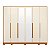 Guarda Roupa 6 Portas Fascinio Cinamomo / Off White - Imagem 3