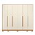 Guarda Roupa 6 Portas Fascinio Freijo / Off White - Imagem 3