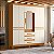 Guarda Roupa 6 Portas Fusion Casal Cinamomo / Off White - Imagem 2
