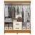 Guarda Roupa 6 Portas Mobi Cinamomo / Off White - Albatroz - Imagem 4