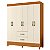 Guarda Roupa 6 Portas Mobi Cinamomo / Off White - Albatroz - Imagem 1