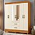Guarda Roupa 6 Portas Mobi Cinamomo / Off White - Albatroz - Imagem 2