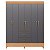 Guarda Roupa 6 Portas Mobi Freijo / Titanium - Albatroz - Imagem 3