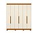 Guarda Roupa 6 Portas Vinci Cinamomo / Off White - Albatroz - Imagem 3