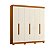 Guarda Roupa 6 Portas Vinci Cinamomo / Off White - Albatroz - Imagem 1