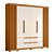 Guarda Roupa Double Casal 6 Portas Cinamomo / Off White - Imagem 1