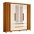 Guarda Roupa Double Casal 6 Portas Cinamomo / Off White - Imagem 1