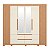 Guarda Roupa Double Casal 6 Portas Freijo / Off White - Imagem 2