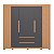 Guarda Roupa Double Casal 6 Portas Freijo / Titanium - Imagem 3