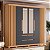 Guarda Roupa Double Casal 6 Portas Freijo / Titanium - Imagem 2