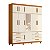 Guarda Roupa Roupeiro Triton Plus Cinamomo / Off White - Imagem 1