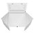 Penteadeira De Canto Camarim Glitter Branco - Albatroz - Imagem 3
