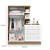 Guarda Roupa Com Comoda Doce Sonho 4070 Carvalho / Branco - Imagem 3