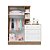 Guarda Roupa Com Comoda Doce Sonho 4070 Carvalho / Branco - Imagem 2